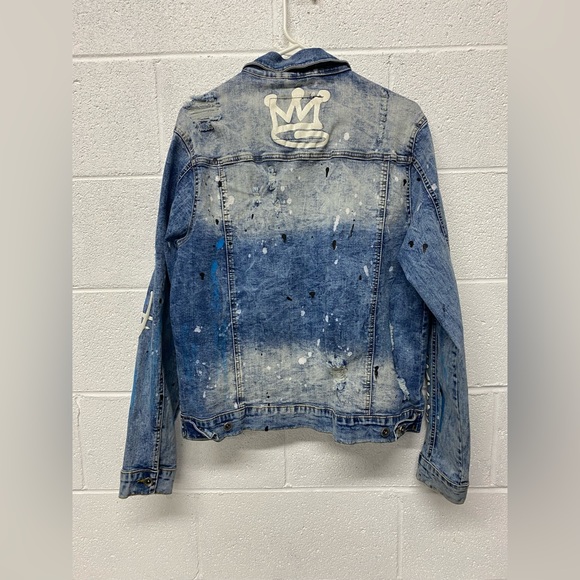 NWT Men’s LG Rutherford Distressed Jean Jacket - Picture 8 of 12